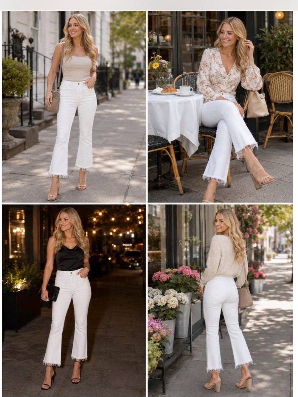 MOTHER White Insider Crop Step Fray Jeans